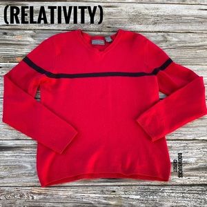Relativity Boys Size Small Red and Black Soft Warm Knitted Sweater.
